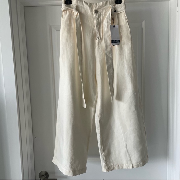 Zara Pants - Zara Belted Linen Culottes
